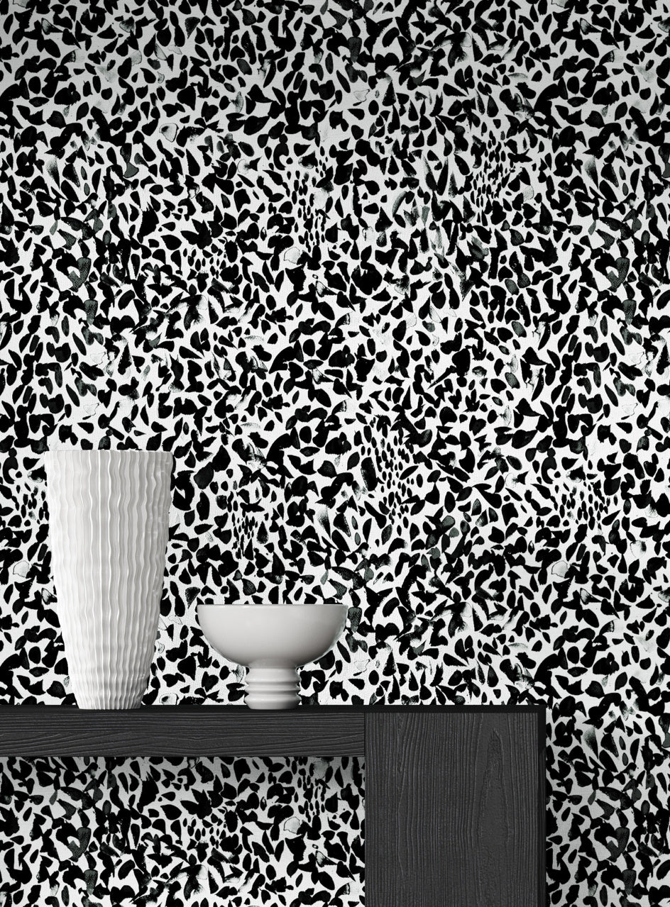 PRETTY-PETALS-POPPY-BLACK-ON-MANILA-HEMP-PHILLIP-JEFFRIES-9650 - Phillip Jeffries Wallpaper Wallcovering
