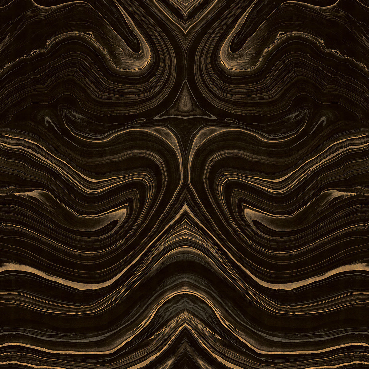RIPPLES-BOOKMATCHED-BLACK-ON-GILDED-METALLIC-LEAF-PHILLIP-JEFFRIES-9272-B - Phillip Jeffries Wallpaper Wallcovering