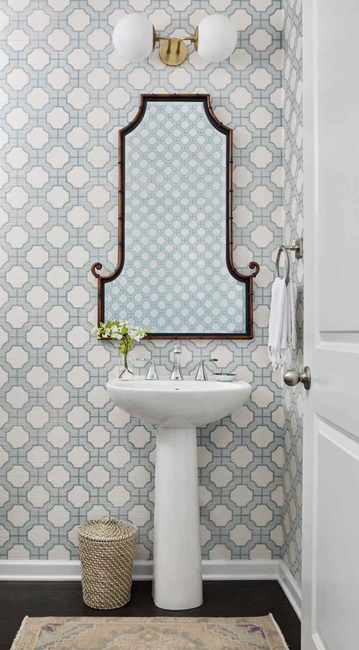 Imperial Gates Dove and Taupe on Classic Linen - Phillip Jeffries 5191 - Phillip Jeffries Wallpaper Wallpaper