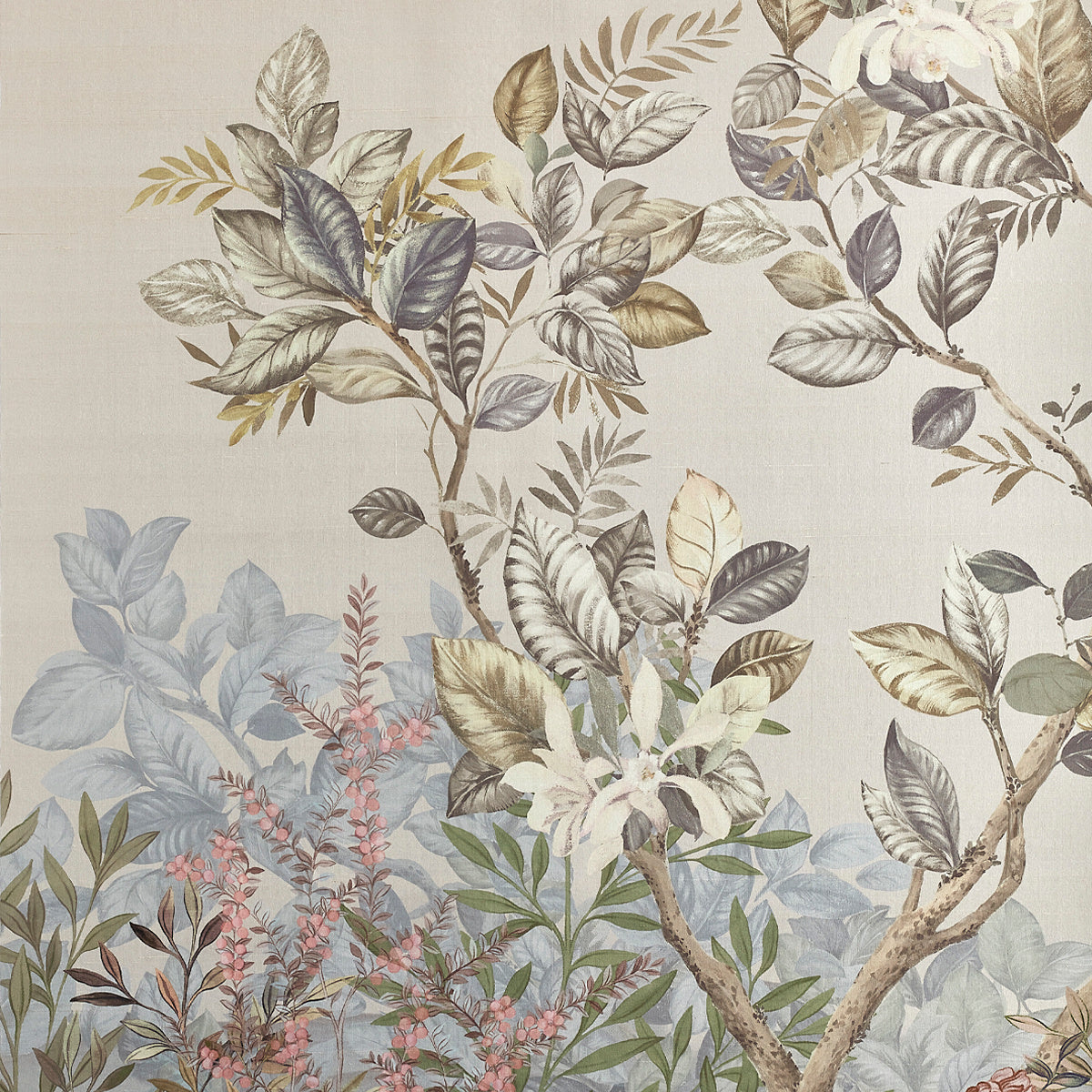 HAVEN-SECRET-GARDEN-ON-STAR-DUST-SILK-PHILLIP-JEFFRIES-8928 - Phillip Jeffries Wallpaper Wallcovering