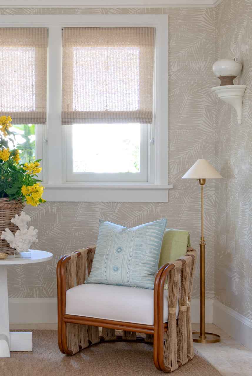 Ellie's View Aquatic on Japanese Paper Weave - Phillip Jeffries 7157 - Phillip Jeffries Wallpaper Wallpaper