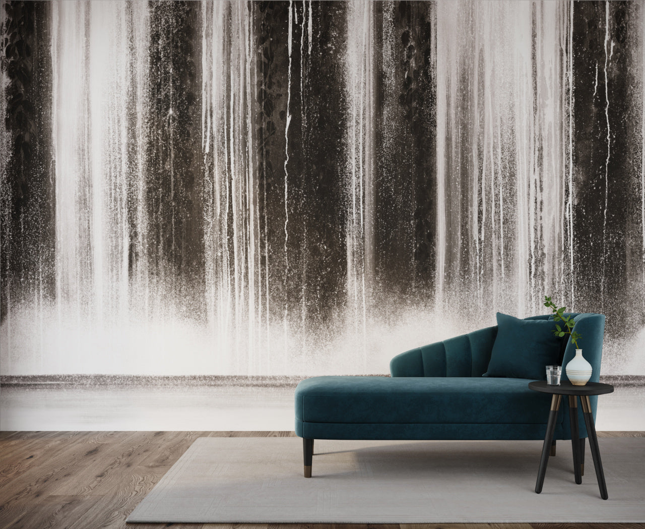 WATERFALL-MIDNIGHT-SWIM-ON-JAPANESE-PAPER-WEAVE-PHILLIP-JEFFRIES-8895 - Phillip Jeffries Wallpaper Wallcovering