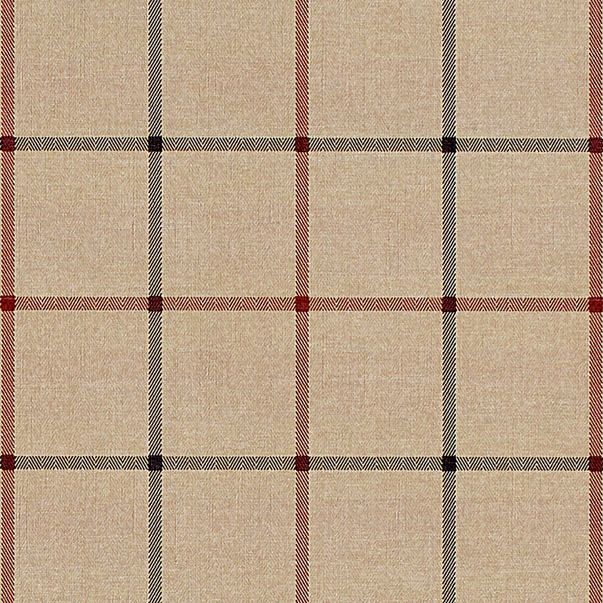 GEORGIAN-GRID-CAMEL-WITH-RED-ON-CALLA-WHITE-VINYL-ABACA-PHILLIP-JEFFRIES-9124