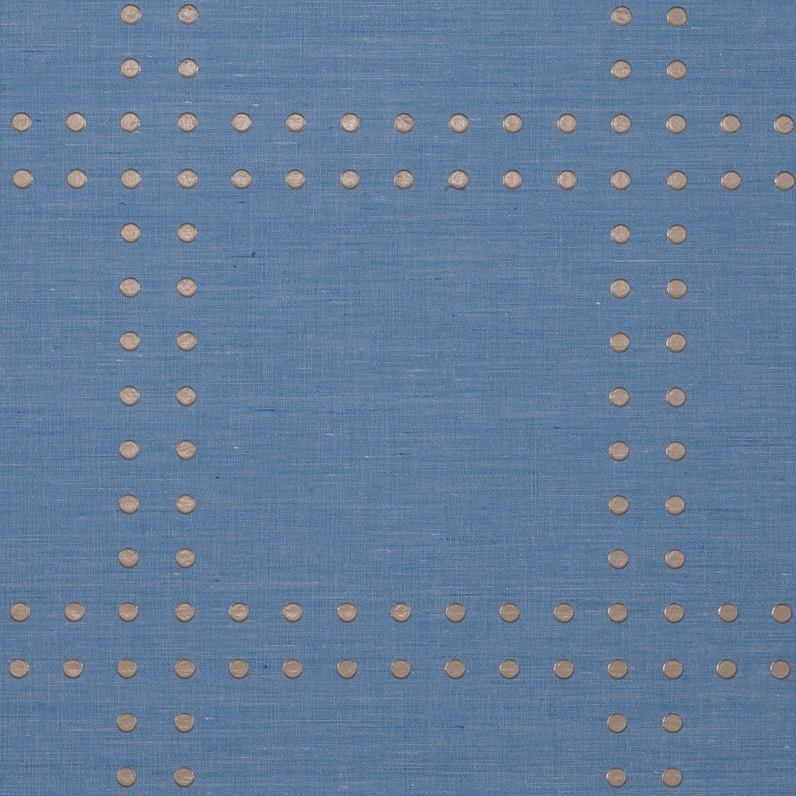 RIVETS-CHROME-ON-CANVAS-LINEN-PHILLIP-JEFFRIES-5872 - Phillip Jeffries Wallpaper Wallcovering