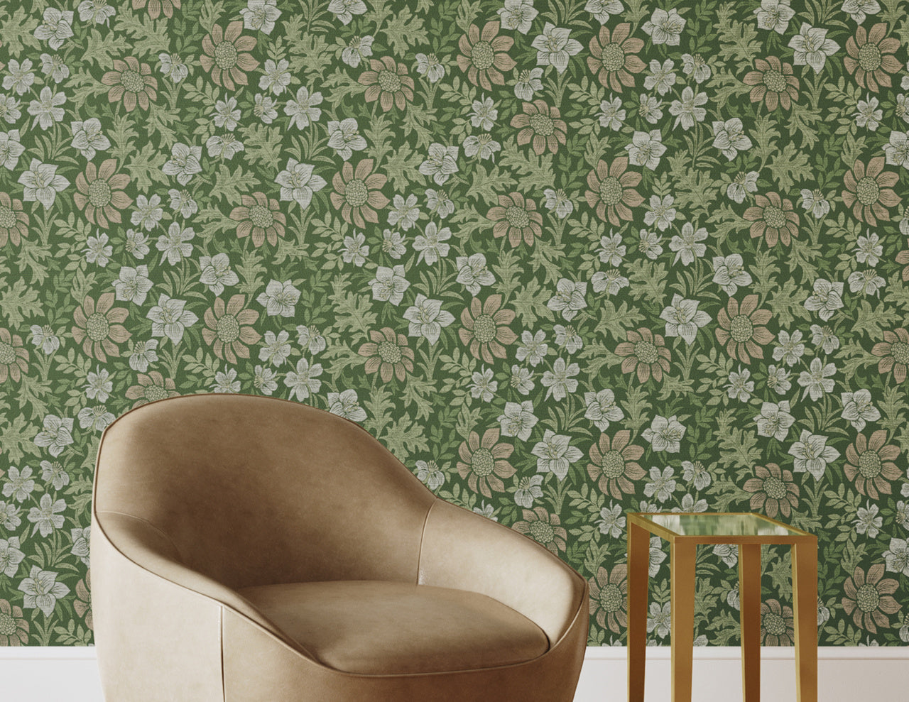 BRITTANY-BOTANICALS-GREEN-GROVE-ON-MANILA-HEMP-PHILLIP-JEFFRIES-25905 - Phillip Jeffries Wallpaper Wallcovering