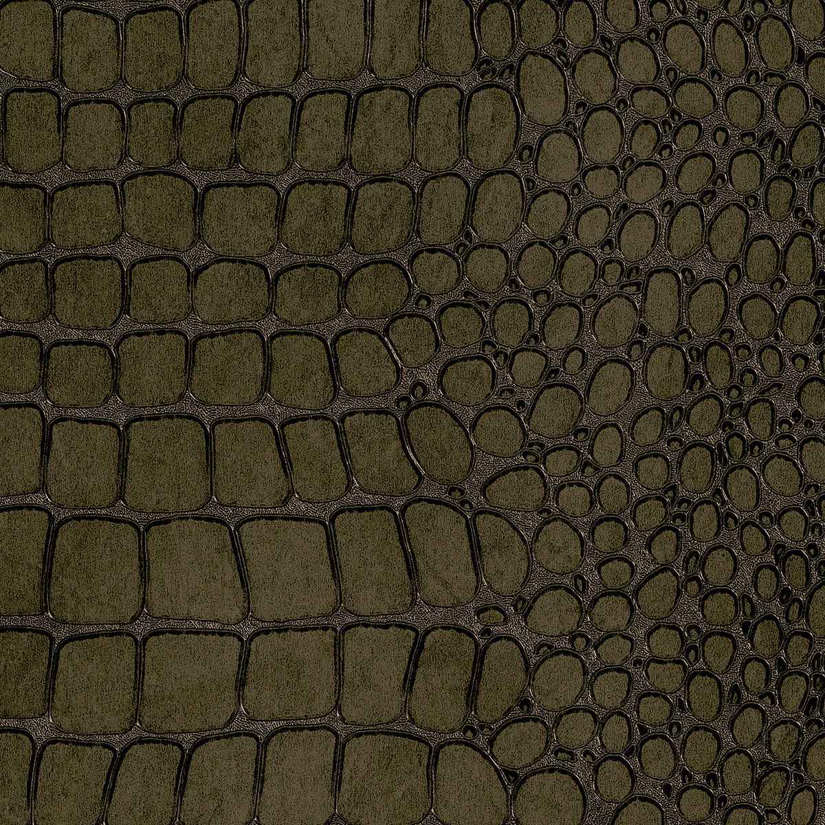 Vinyl Crocodile Rock Olive Green - Phillip Jeffries 10845 - Phillip Jeffries Wallpaper Wallcovering