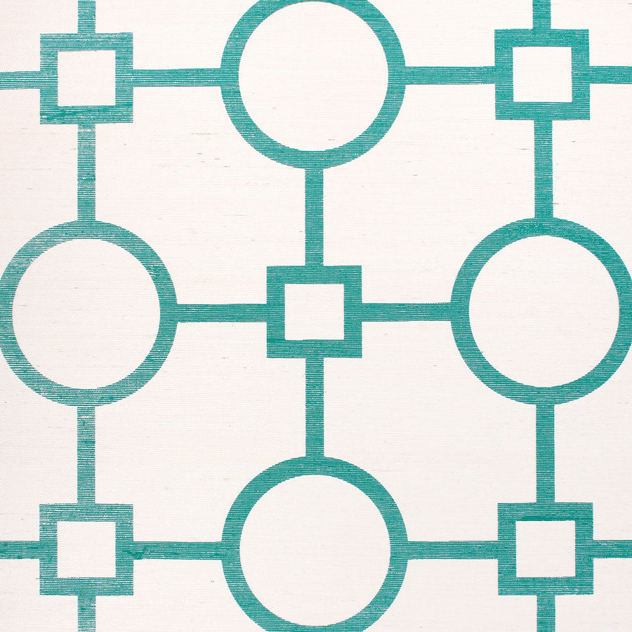 UNION-SQUARE-TEAL-ON-MANILA-HEMP-PHILLIP-JEFFRIES-5672 - Phillip Jeffries Wallpaper Wallcovering