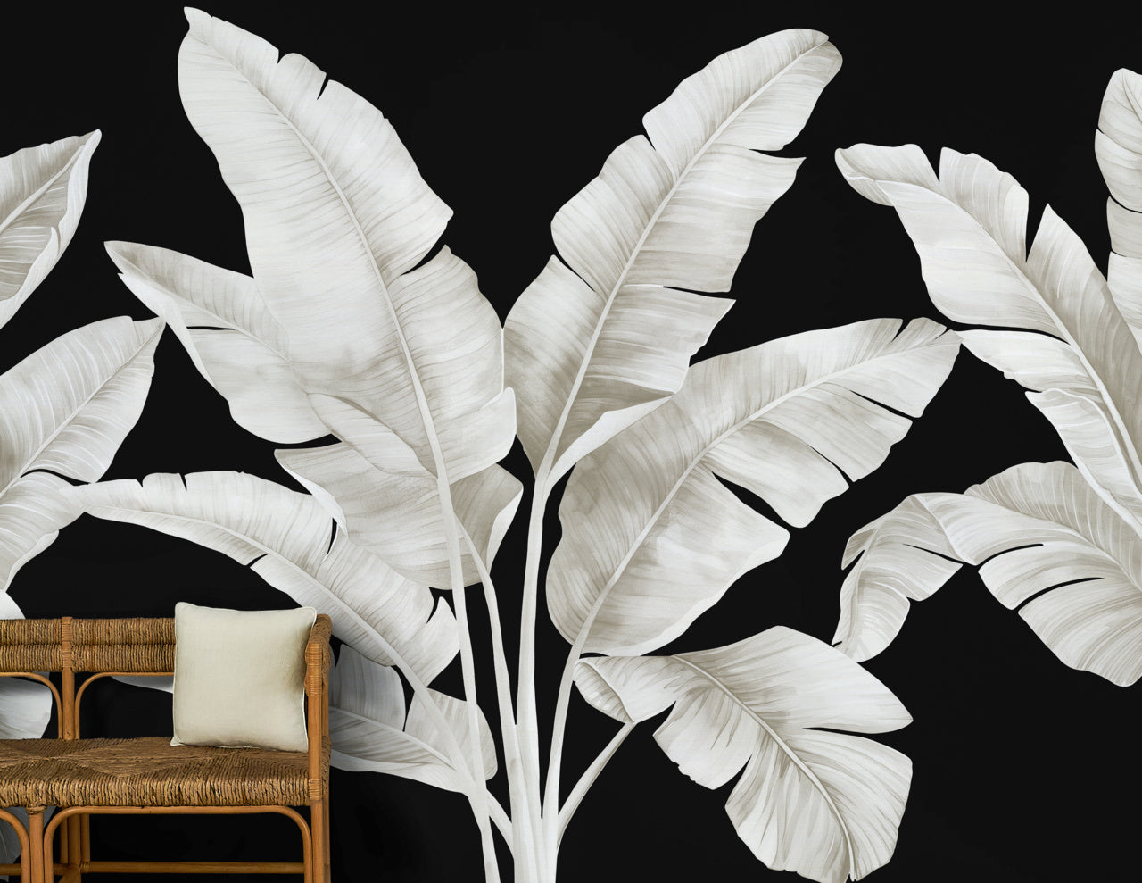 PALMERA-TROPICAL-NOIR-ON-MANILA-HEMP-PHILLIP-JEFFRIES-31008 - Phillip Jeffries Wallpaper Wallcovering