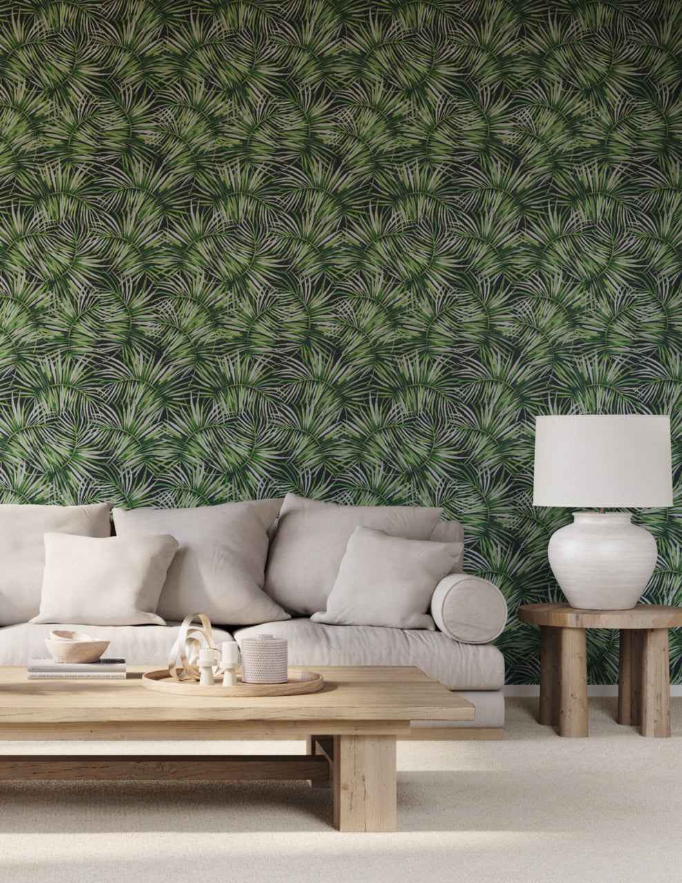 Island Time Evening Tropics on Gesso Vinyl Canvas - Phillip Jeffries 10459 -Wallpaper - Phillip Jeffries Wallpaper Wallpaper