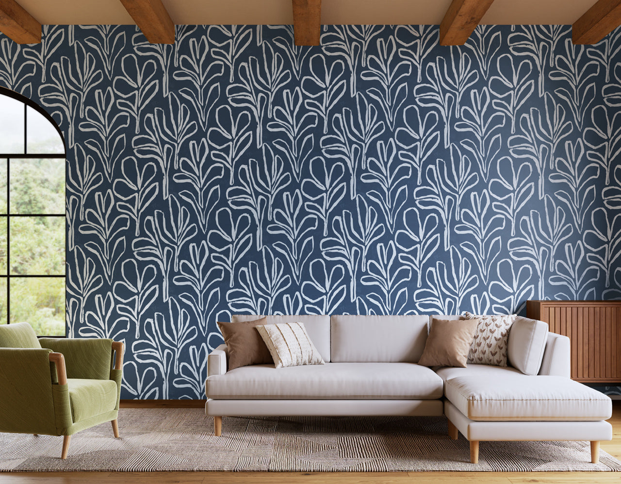 SPRIG-SILHOUETTE-REGAL-CONTOURS-ON-VINYL-CANVAS-PHILLIP-JEFFRIES-10312 - Phillip Jeffries Wallpaper Wallcovering