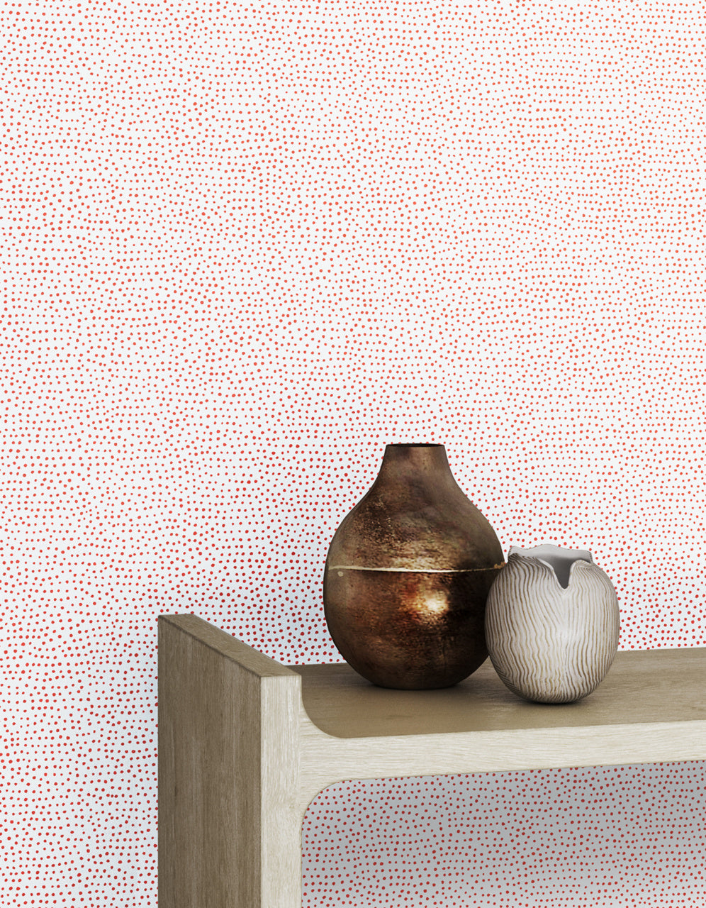 DROPLETS-WHITE-WITH-RED-ON-CANVAS-LINEN-PHILLIP-JEFFRIES-10014 - Phillip Jeffries Wallpaper Wallcovering