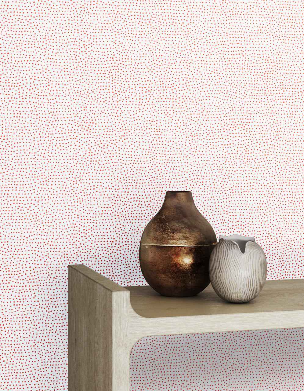 Droplets White with Red on Canvas Linen - Phillip Jeffries 10014 - Phillip Jeffries Wallpaper Wallpaper