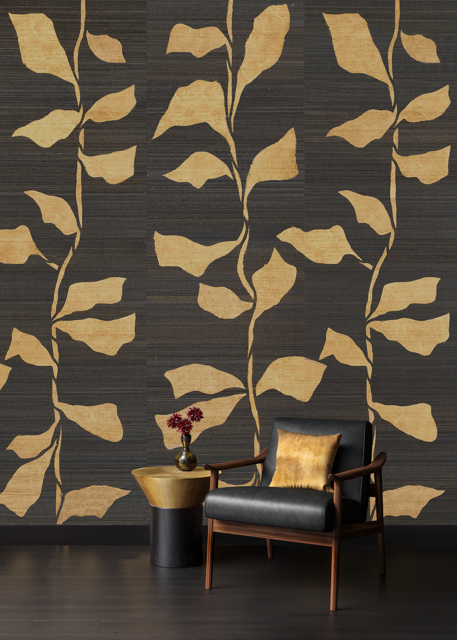 GILDED-GARDEN-SILVER-ON-STAR-DUST-SILK-PHILLIP-JEFFRIES-9373 - Phillip Jeffries Wallpaper Wallcovering