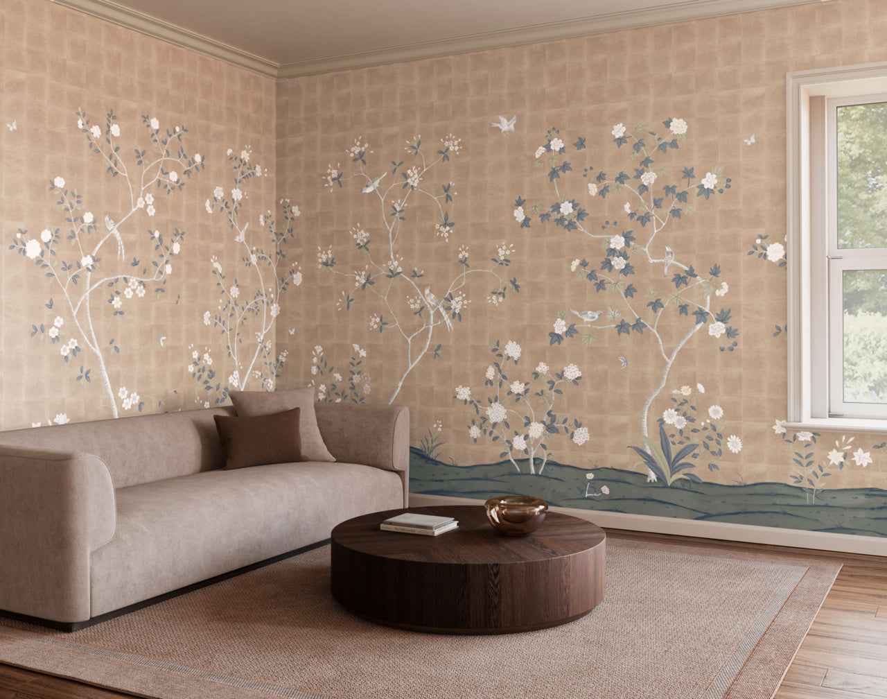 Promenade Sterling Pathway - Phillip Jeffries 34204 - Phillip Jeffries Wallpaper Wallcovering