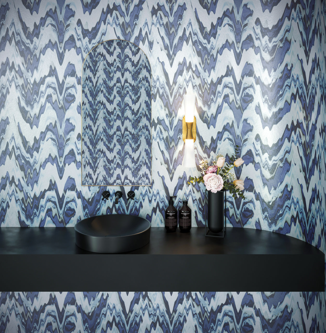 FEELIN-GROOVY-MULTI-ON-VINYL-METALWORKS-PHILLIP-JEFFRIES-9844 - Phillip Jeffries Wallpaper Wallcovering
