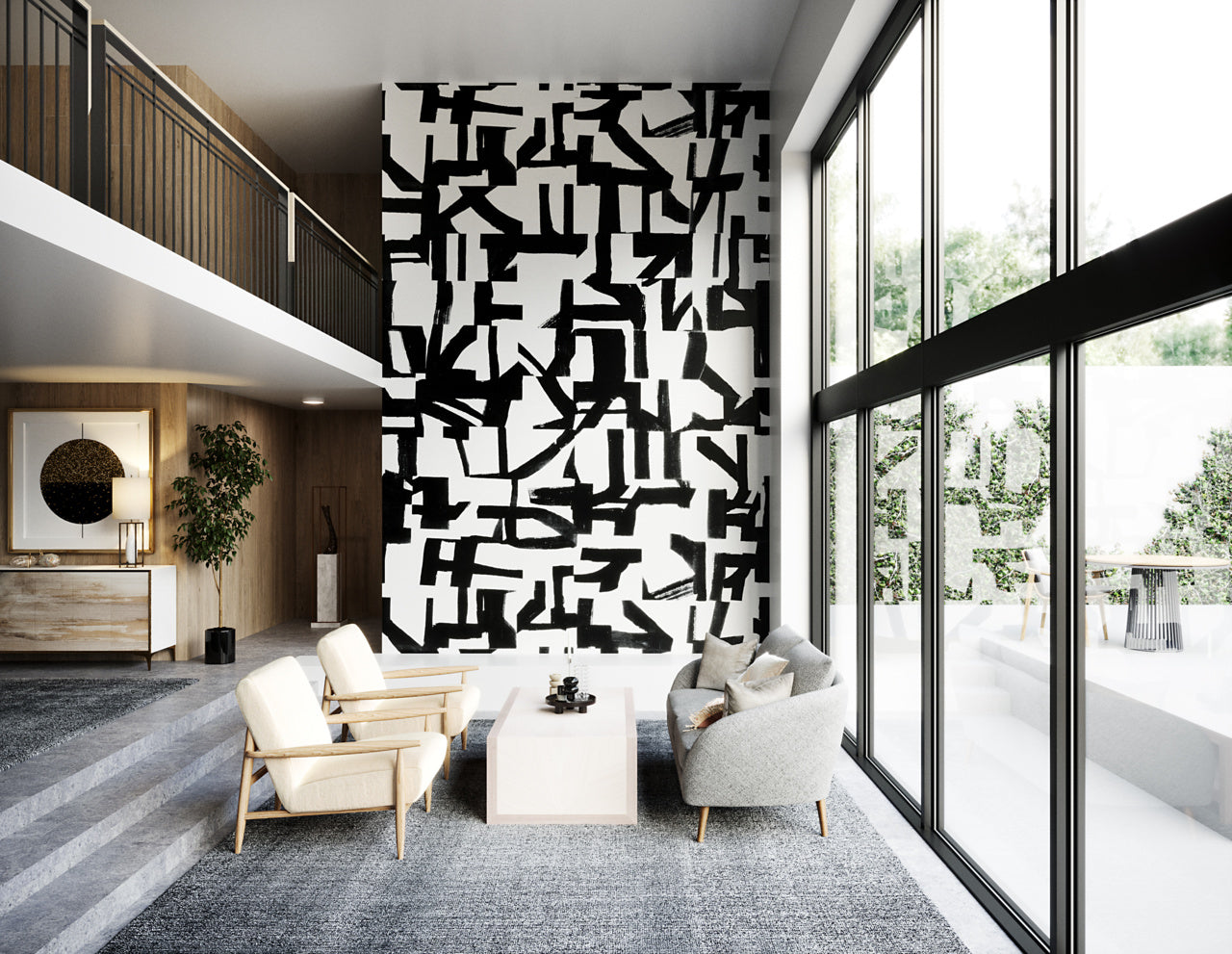 OFFSET-BLACK-INK-ON-WOVEN-WALLS-PHILLIP-JEFFRIES-9135 - Phillip Jeffries Wallpaper Wallcovering