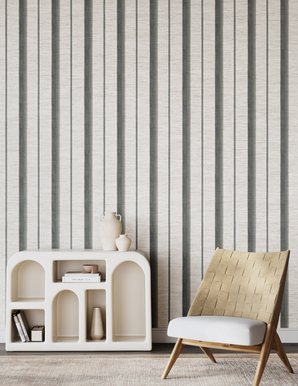 SAINT-TROPEZ-STRIPE-DUSK-DANCE-ON-CANVAS-LINEN-PHILLIP-JEFFRIES-27506 - Phillip Jeffries Wallpaper Wallcovering