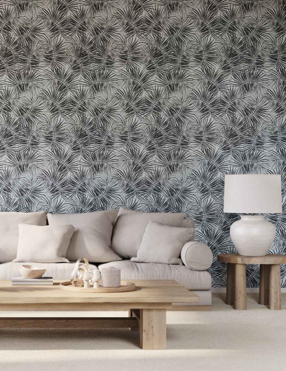 Island Time Jungle Noir on Woven Walls - Phillip Jeffries 10458 - Phillip Jeffries Wallpaper Wallpaper