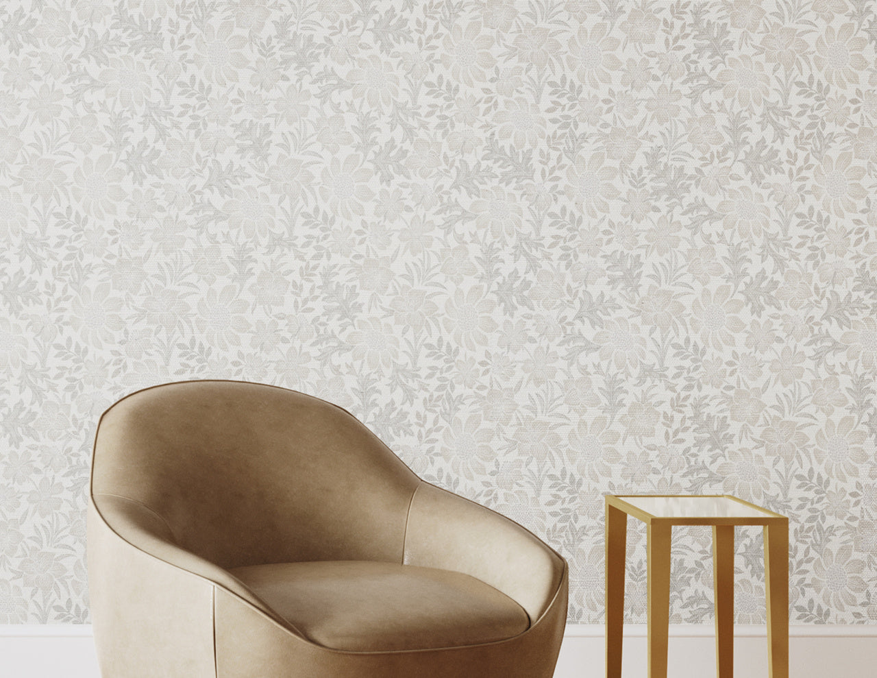 BRITTANY-BOTANICALS-GREIGE-GARDEN-ON-MANILA-HEMP-PHILLIP-JEFFRIES-25906 - Phillip Jeffries Wallpaper Wallcovering