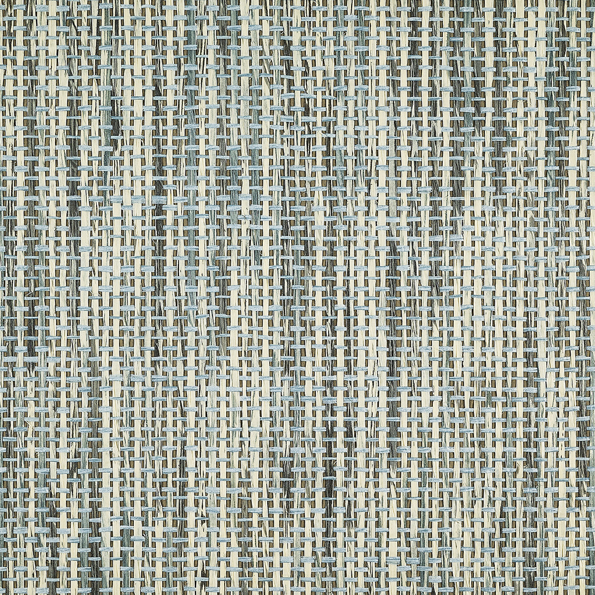 WOVEN-WICKER-BLUE-GRAY-PHILLIP-JEFFRIES-1276 - Phillip Jeffries Wallpaper Papel pintado