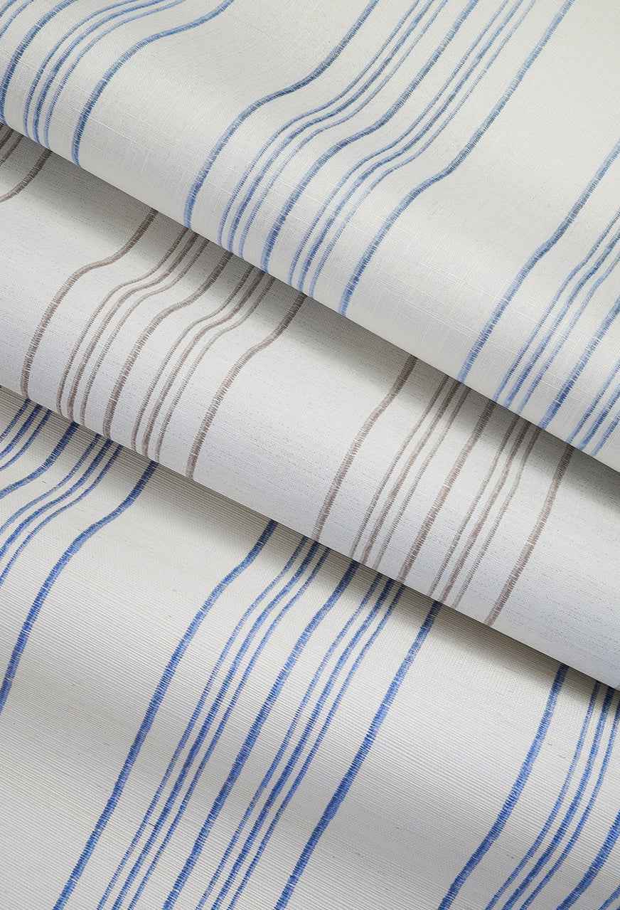 Sailor Stripe Navy Rig on Manila Hemp - Phillip Jeffries 9999 - Phillip Jeffries Wallpaper Wallpaper