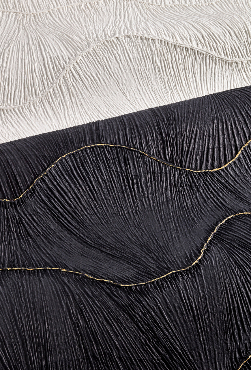 MAKE-WAVES-WASHI-GREY-WITH-GOLD-PHILLIP-JEFFRIES-8867 - Phillip Jeffries Wallpaper Wallcovering