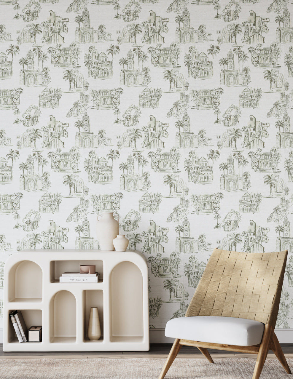 TOULOUSE-TOILE-PALM-GROVE-ON-GLAM-GRASS-PHILLIP-JEFFRIES-28903 - Phillip Jeffries Wallpaper Wallcovering