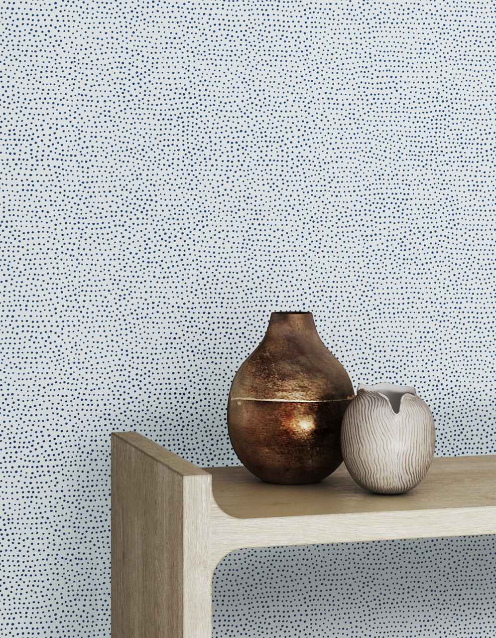 Droplets White with Blue on Manila Hemp - Phillip Jeffries 10013 - Phillip Jeffries Wallpaper Wallpaper