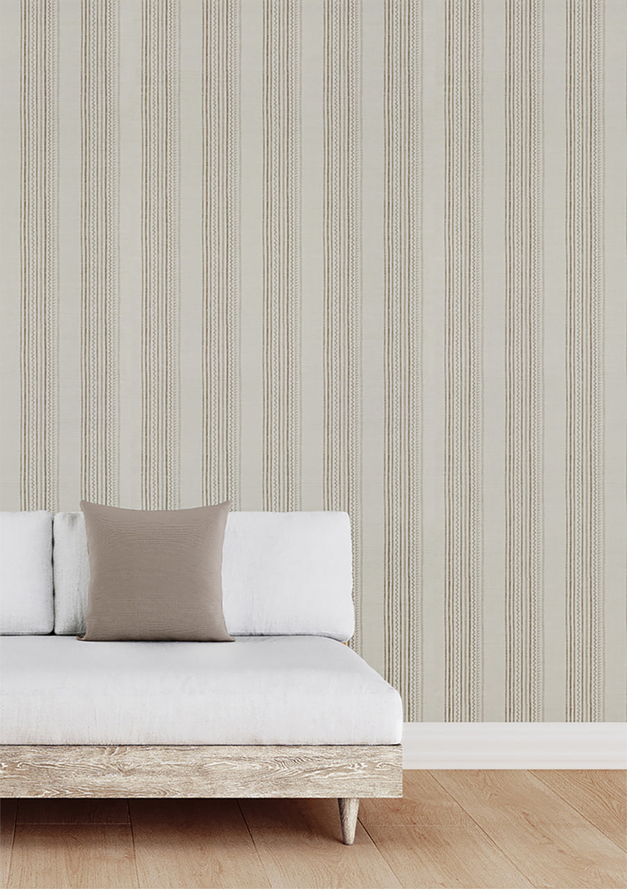 MARITIME-STRIPE-BATTEN-BROWN-ON-CANVAS-LINEN-PHILLIP-JEFFRIES-10007 - Phillip Jeffries Wallpaper Wallcovering