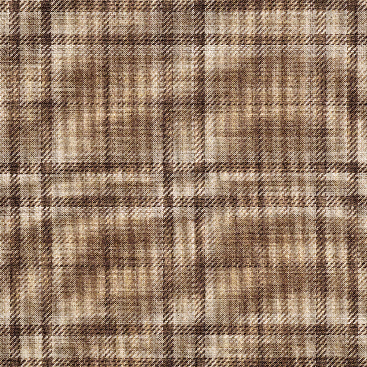 Caldwell Plaid Clay Stripe on Canvas Linen - Phillip Jeffries 43203 - Phillip Jeffries Wallpaper Wallpaper