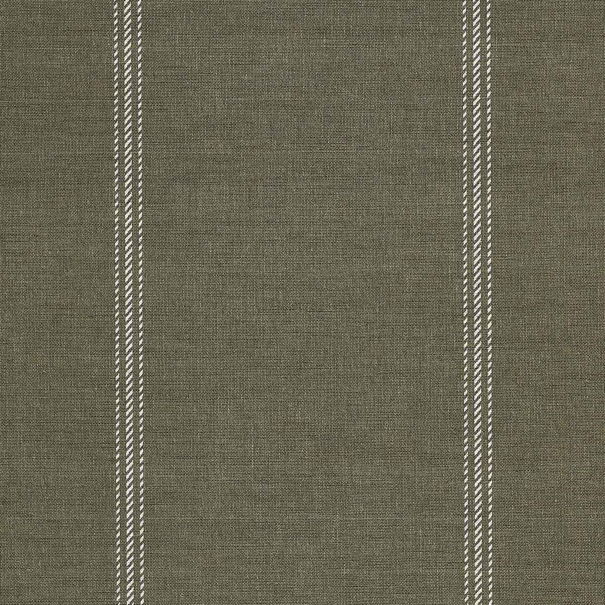 Jackson Stripe White and Forest on Canvas Linen - Phillip Jeffries 10719