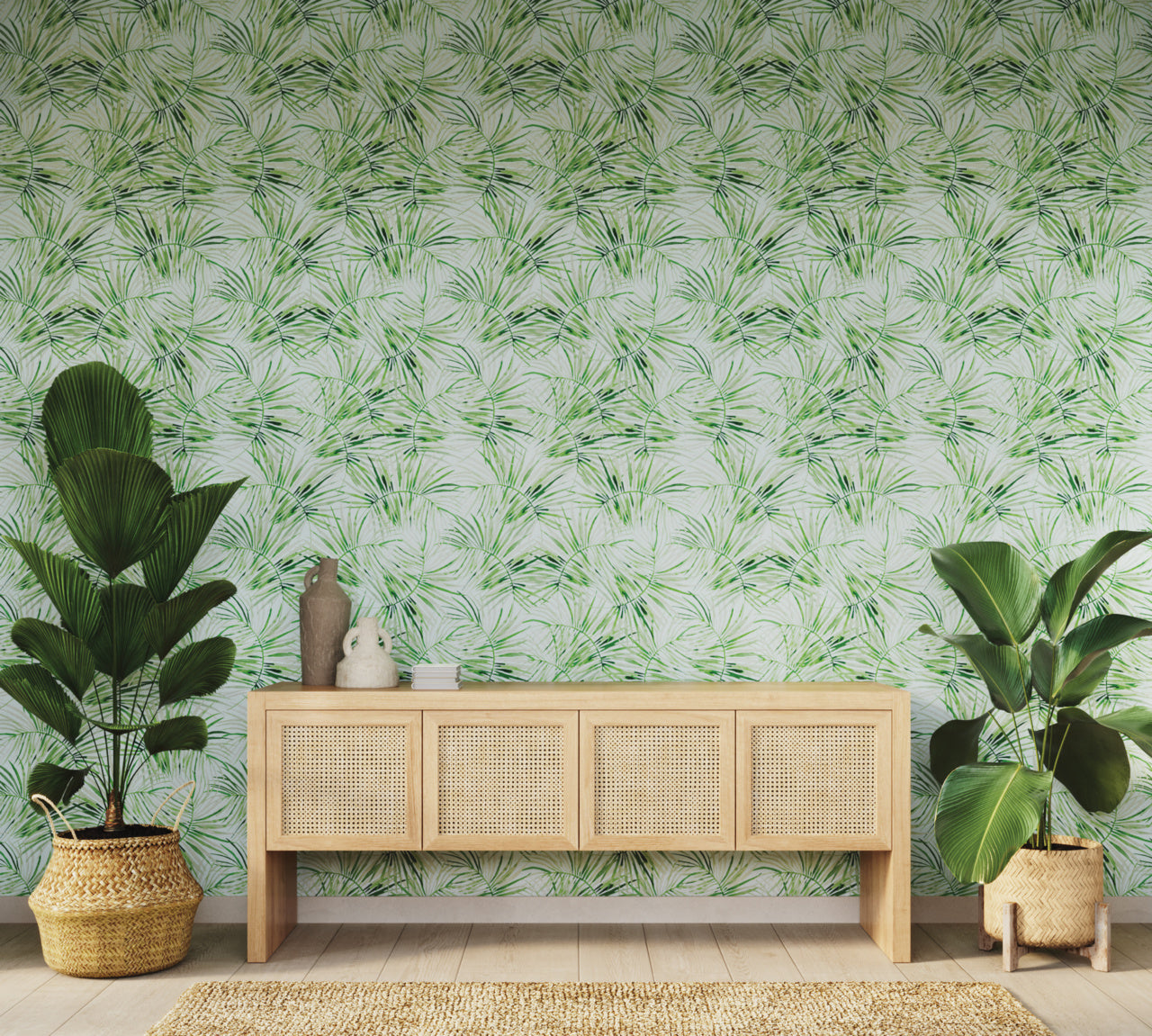 ISLAND-TIME-MINTED-CANOPY-ON-JAPANESE-PAPER-WEAVE-PHILLIP-JEFFRIES-10460 - Phillip Jeffries Wallpaper Wallcovering