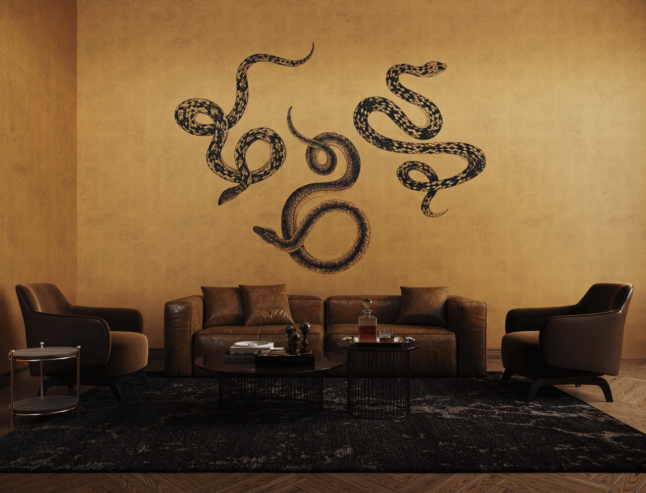 SERPENT-GOLDSCALE-ON-GILDED-METALLIC-LEAF-PHILLIP-JEFFRIES-10602 - Phillip Jeffries Wallpaper Wallcovering