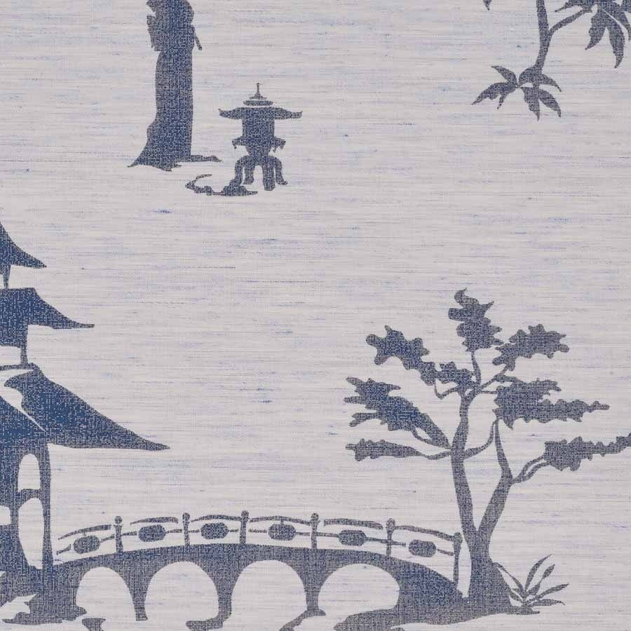 CHINOIS-OUR-WAY-NAVY-ON-CANVAS-LINEN-PHILLIP-JEFFRIES-8139 - Phillip Jeffries Wallpaper Wallcovering