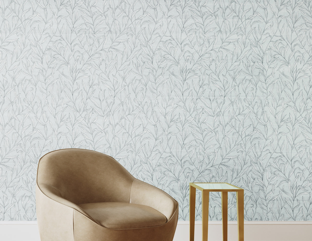 WALK-IN-THE-PARK-SILVER-BIRCH-ON-STAR-DUST-SILK-PHILLIP-JEFFRIES-26006 - Phillip Jeffries Wallpaper Wallcovering