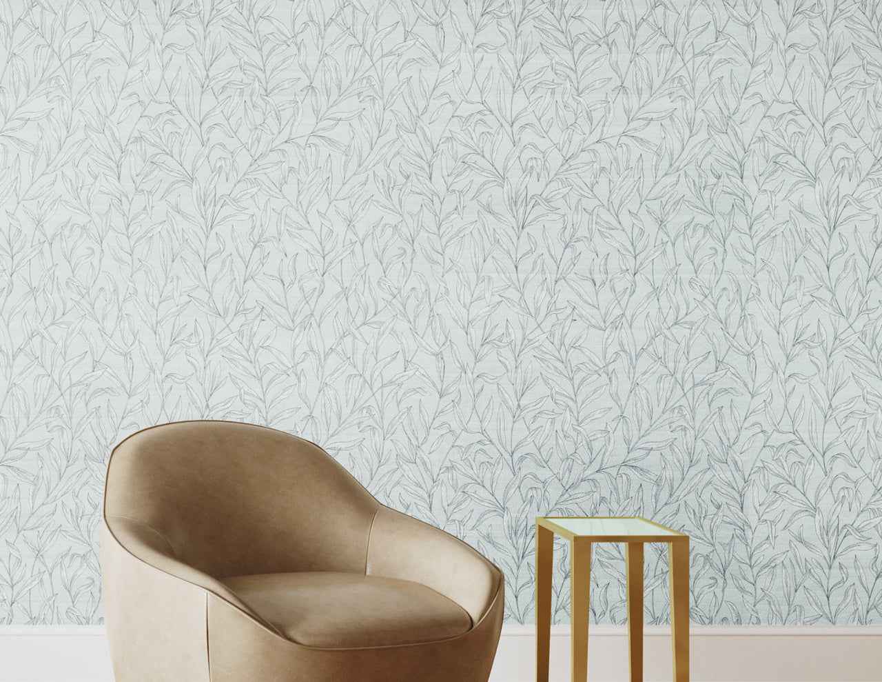 Walk in the Park Silver Birch on Star Dust Silk - Phillip Jeffries 26006 - Phillip Jeffries Wallpaper Wallpaper