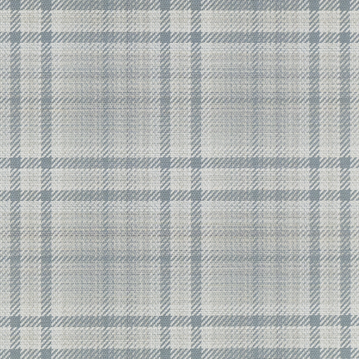 Caldwell Plaid Azure Stitch on Manila Hemp - Phillip Jeffries 43204 - Phillip Jeffries Wallpaper Wallpaper