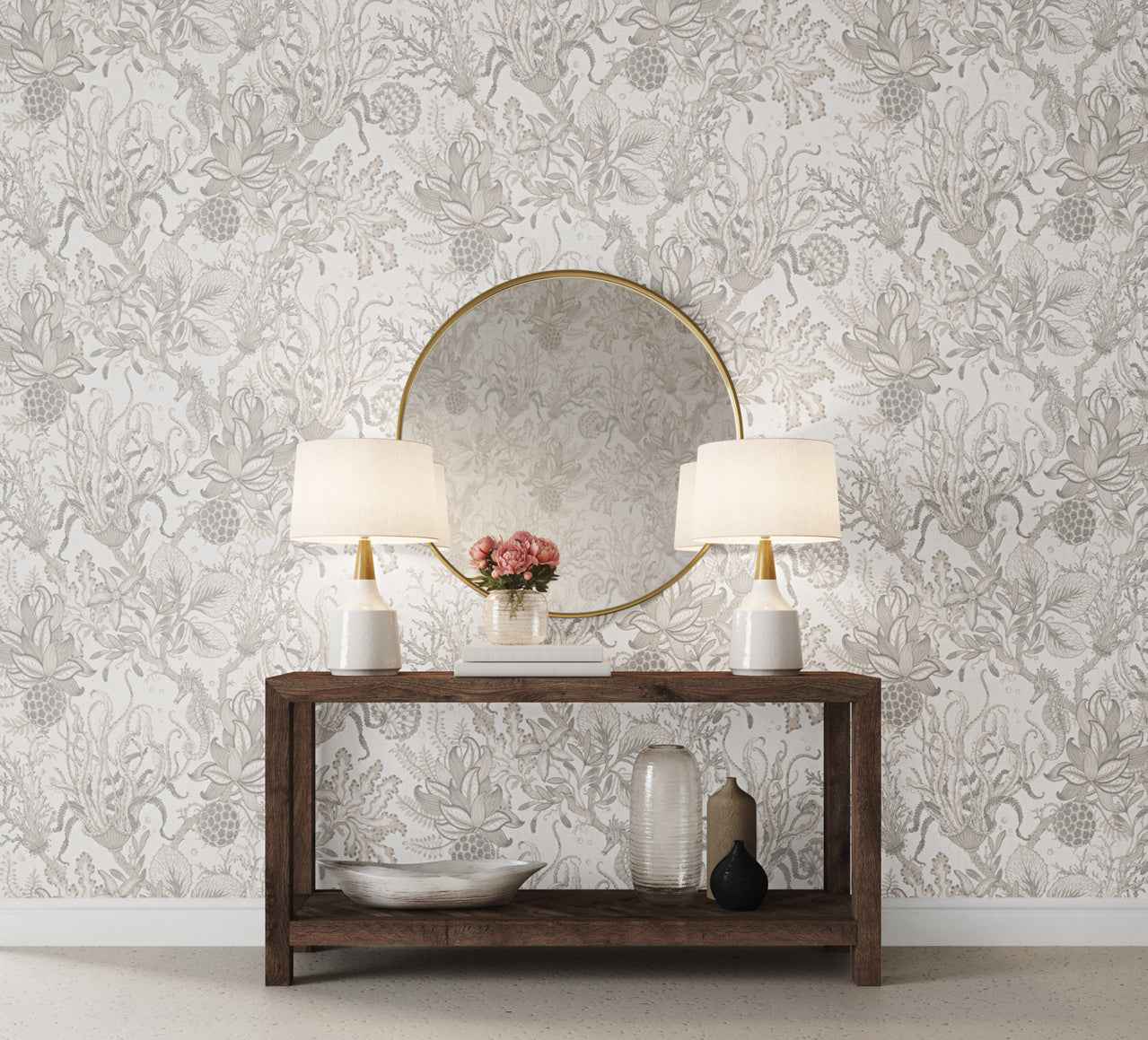 Toile de Sea Nautical Neutral on Vinyl Canvas - Phillip Jeffries 9991 - Phillip Jeffries Wallpaper Wallpaper