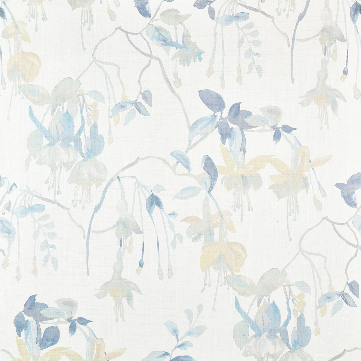 BLUSHING-BLOOMS-BLUE-PETALS-ON-CANVAS-LINEN-PHILLIP-JEFFRIES-9828 - Phillip Jeffries Wallpaper Wallcovering