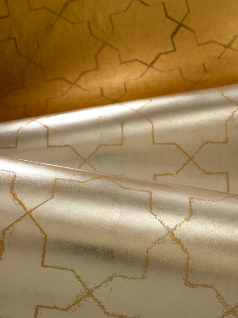 GV236-MARRAKESH-METAL-PLATINUM-PALACE-PHILLIP-JEFFRIES-GV236 - Phillip Jeffries Wallpaper Wallcovering