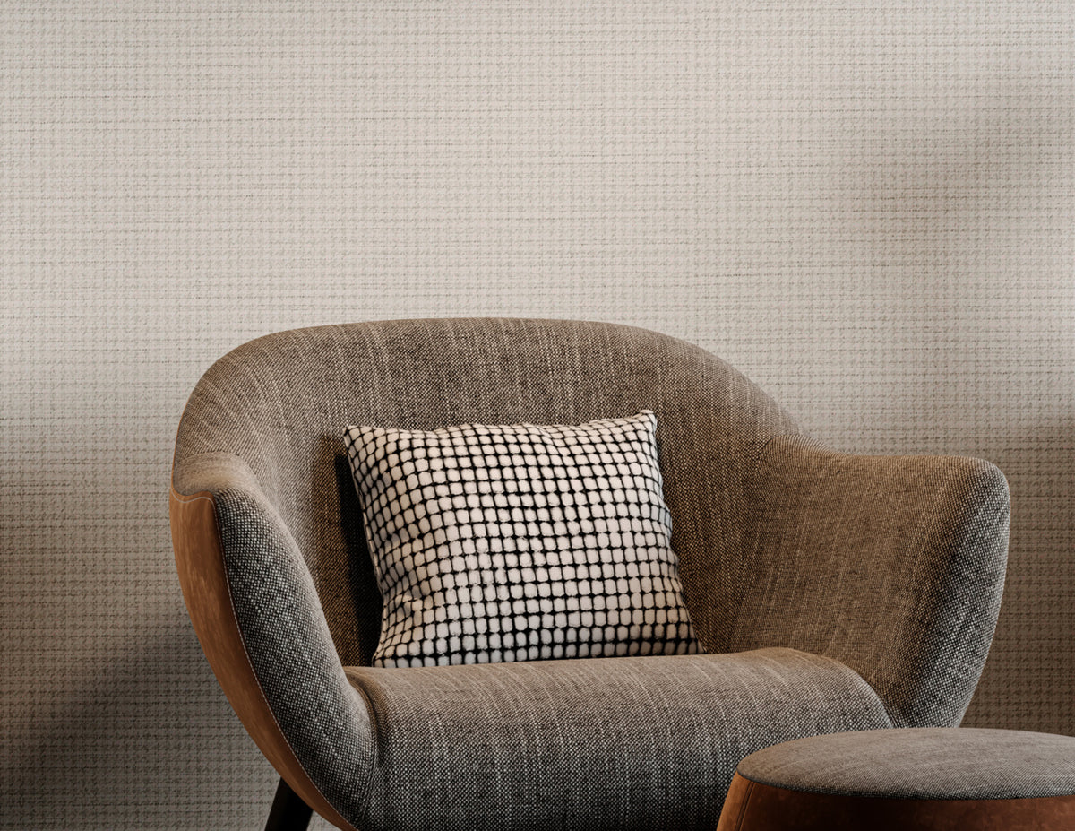 Dapper Duke Porcelain Check on Woven Walls - Phillip Jeffries 43300 - Phillip Jeffries Wallpaper Wallpaper