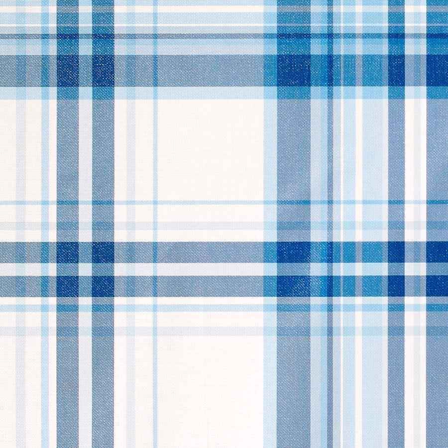 Preppy Plaid Nantucket Blue on Japanese Paper Weave - Phillip Jeffries 8685
