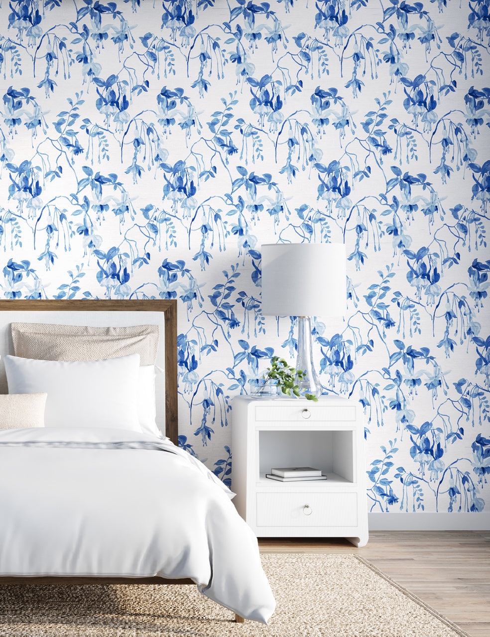 BLUSHING-BLOOMS-COBALT-CRUSH-ON-STAR-DUST-SILK-PHILLIP-JEFFRIES-9829 - Phillip Jeffries Wallpaper Wallcovering