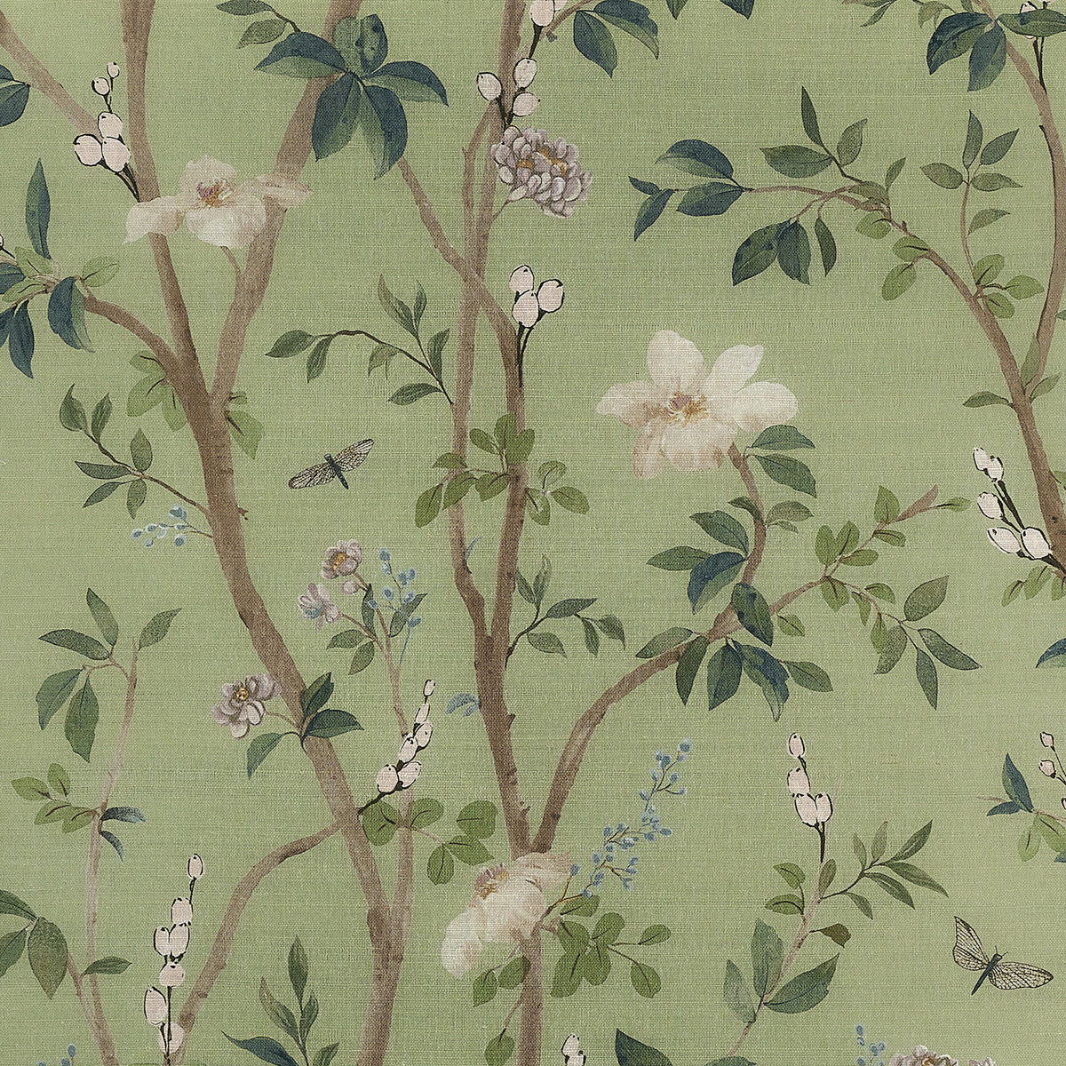 JASMINE-EMERALD-BLOOM-ON-GLAM-GRASS-PHILLIP-JEFFRIES-35406 - Phillip Jeffries Wallpaper Papel pintado