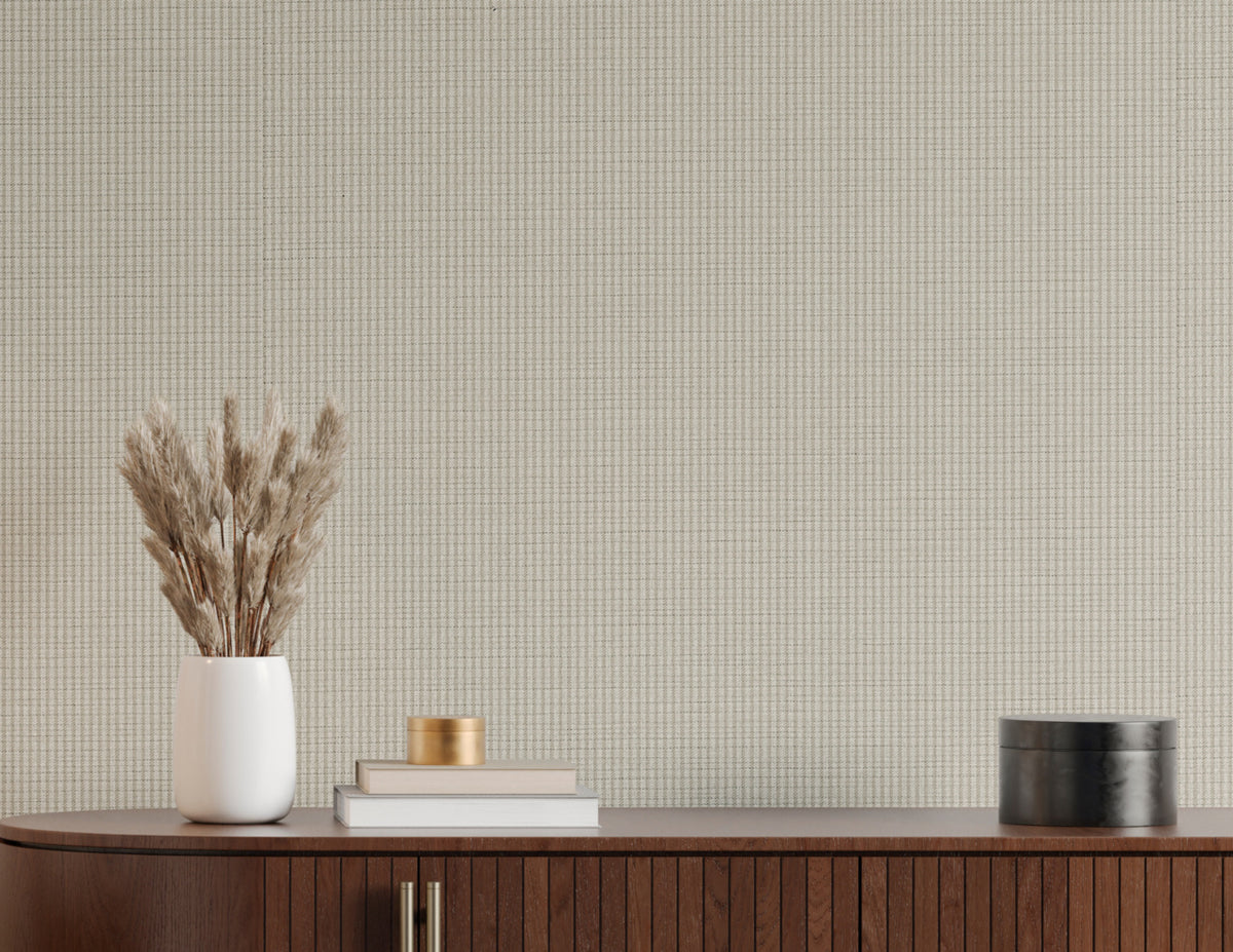 Arbor Stripe Bamboo Haze on Woven Walls - Phillip Jeffries 43402 - Phillip Jeffries Wallpaper Wallpaper