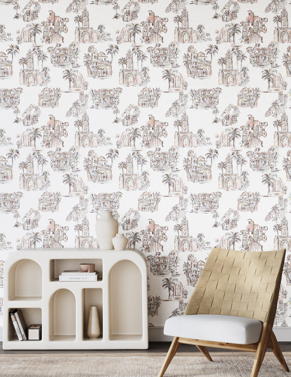 TOULOUSE-TOILE-BLUSH-BAZAAR-ON-MANILA-HEMP-PHILLIP-JEFFRIES-28904 - Phillip Jeffries Wallpaper Wallcovering