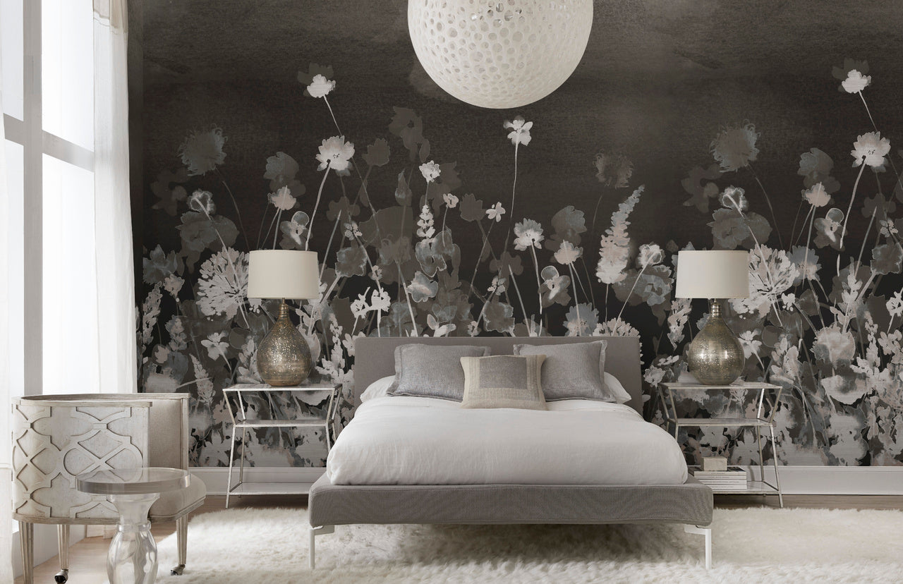 WILDFLOWERS-MOONLIGHT-ON-STAR-DUST-SILK-PHILLIP-JEFFRIES-8511 - Phillip Jeffries Wallpaper Wallcovering