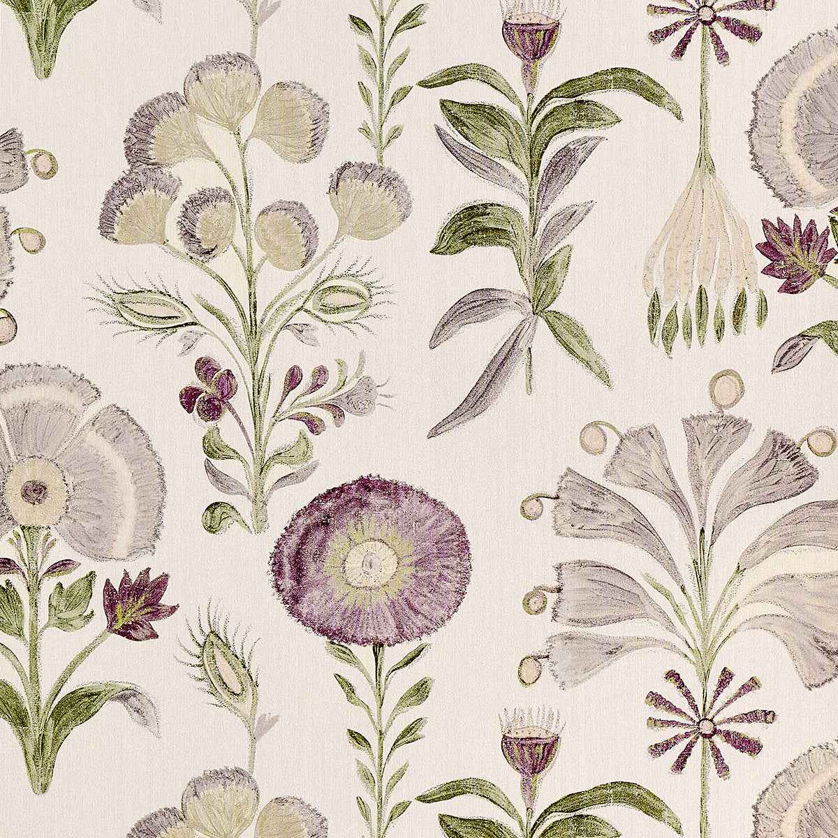 Posy Mauve Meadow - Phillip Jeffries 40402 - Phillip Jeffries Wallpaper Wallcovering