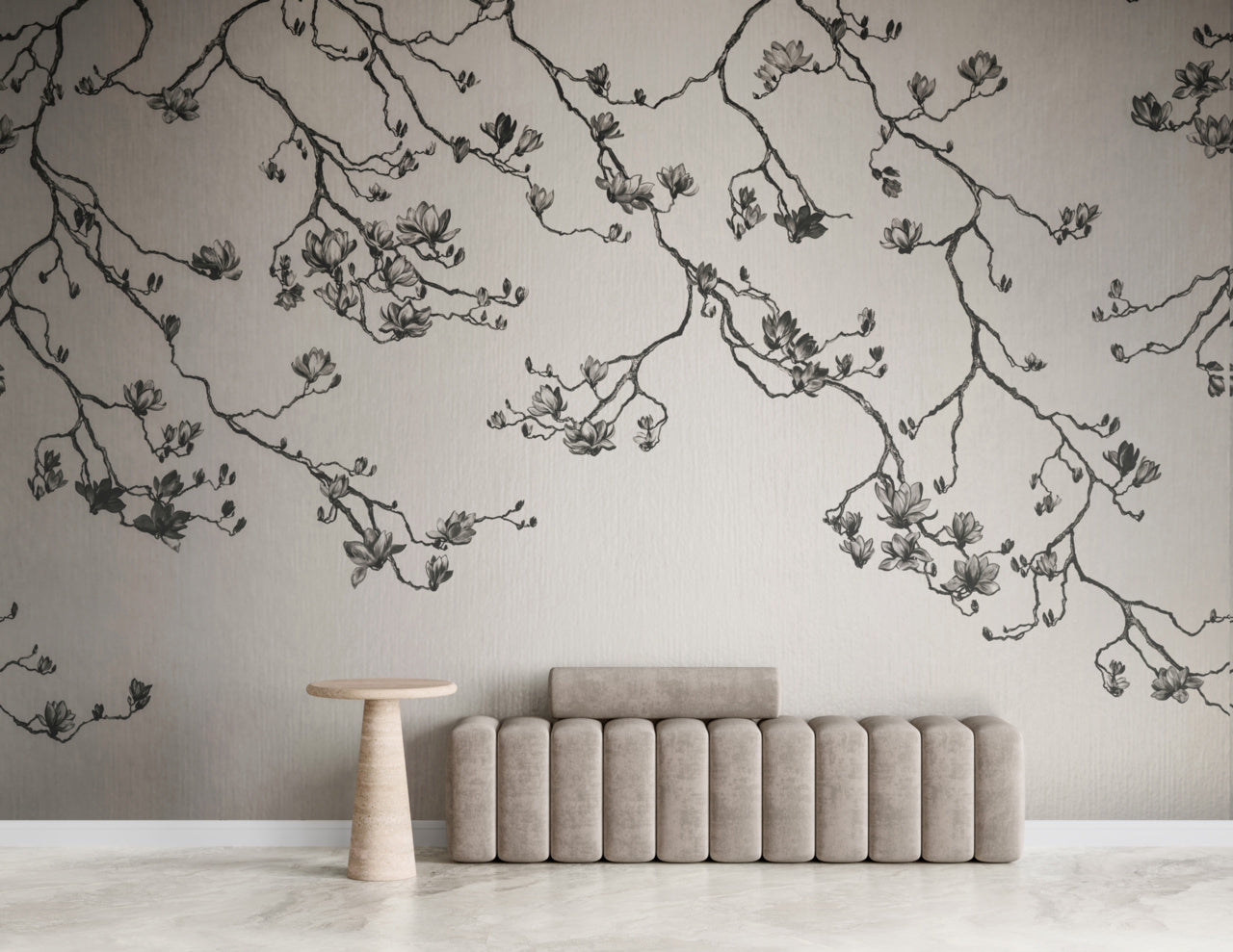 BLOSSOM-INDIA-INK-ON-VINYL-METALWORKS-PHILLIP-JEFFRIES-6405 - Phillip Jeffries Wallpaper Wallcovering