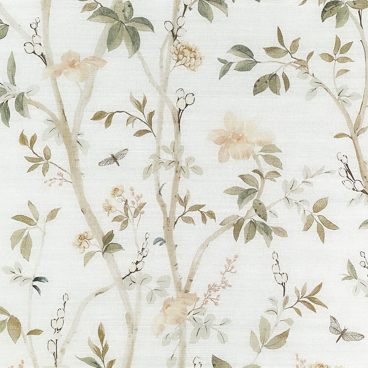 JASMINE-MUTED-GARDEN-ON-GLAM-GRASS-PHILLIP-JEFFRIES-35400 - Phillip Jeffries Wallpaper Wallpaper
